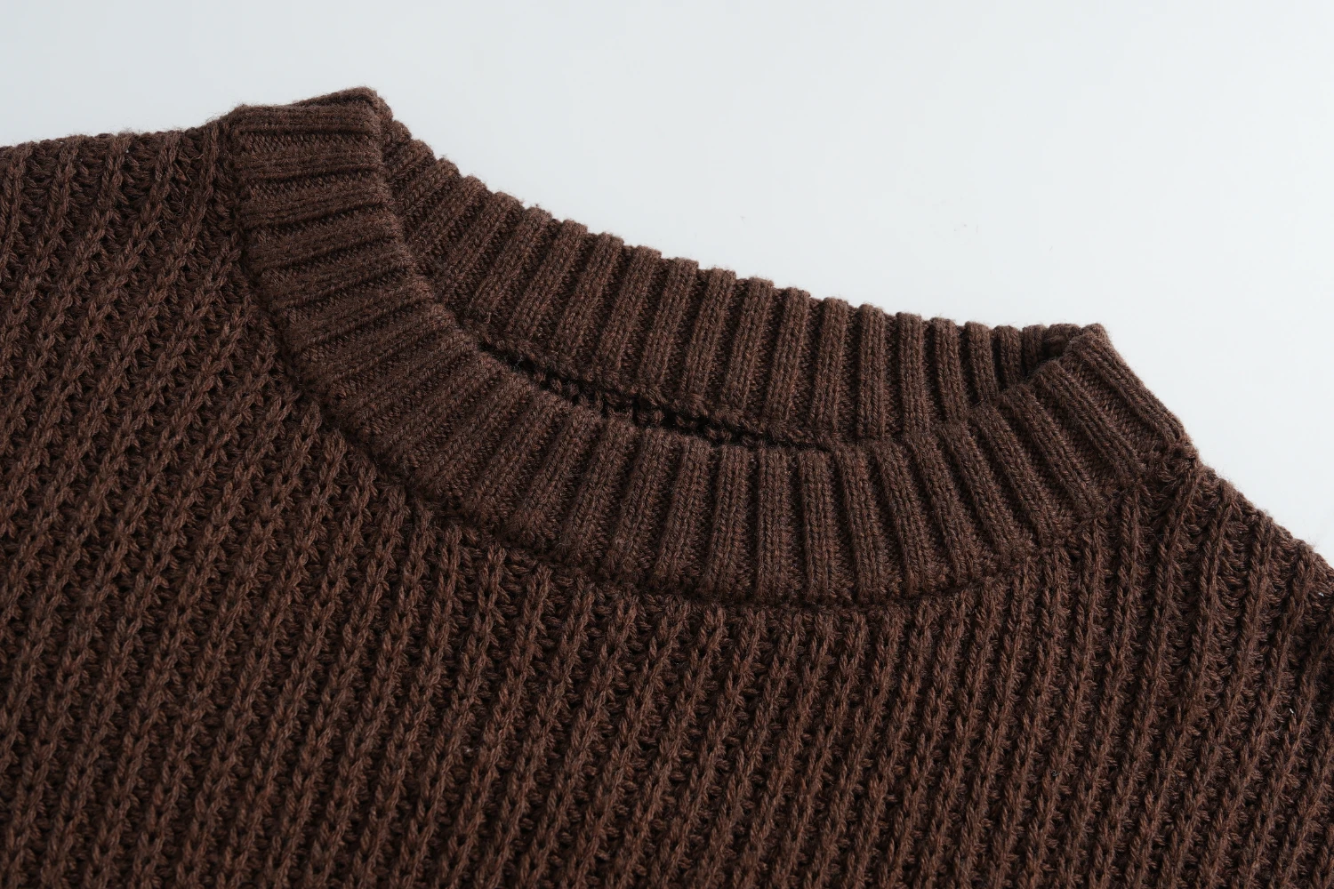 dark brown ribbed sweater