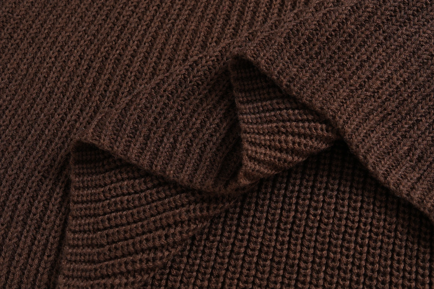 dark brown ribbed sweater