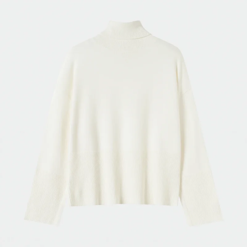 white off shoulder ribbed sweater (copy)