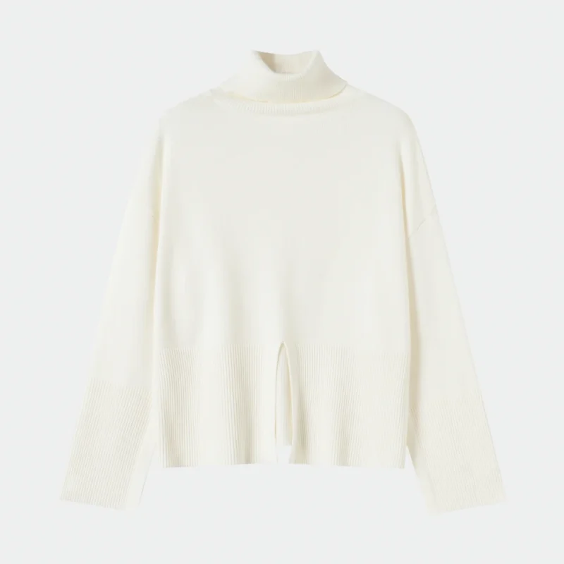 white off shoulder ribbed sweater (copy)