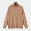 beige v neck ribbed knit top (copy)