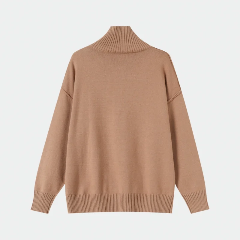 beige v neck ribbed knit top (copy)