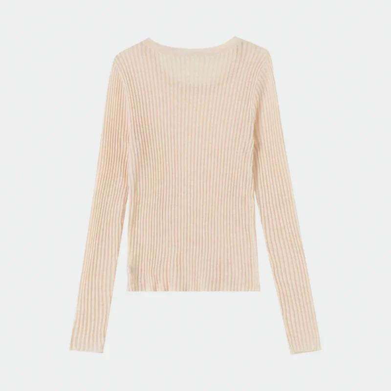 dark brown sheer knit top (copy)