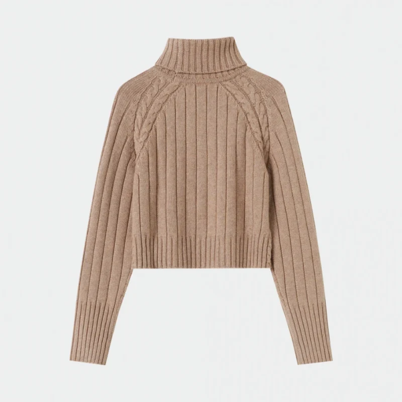 white turtleneck slit hem sweater (copy)