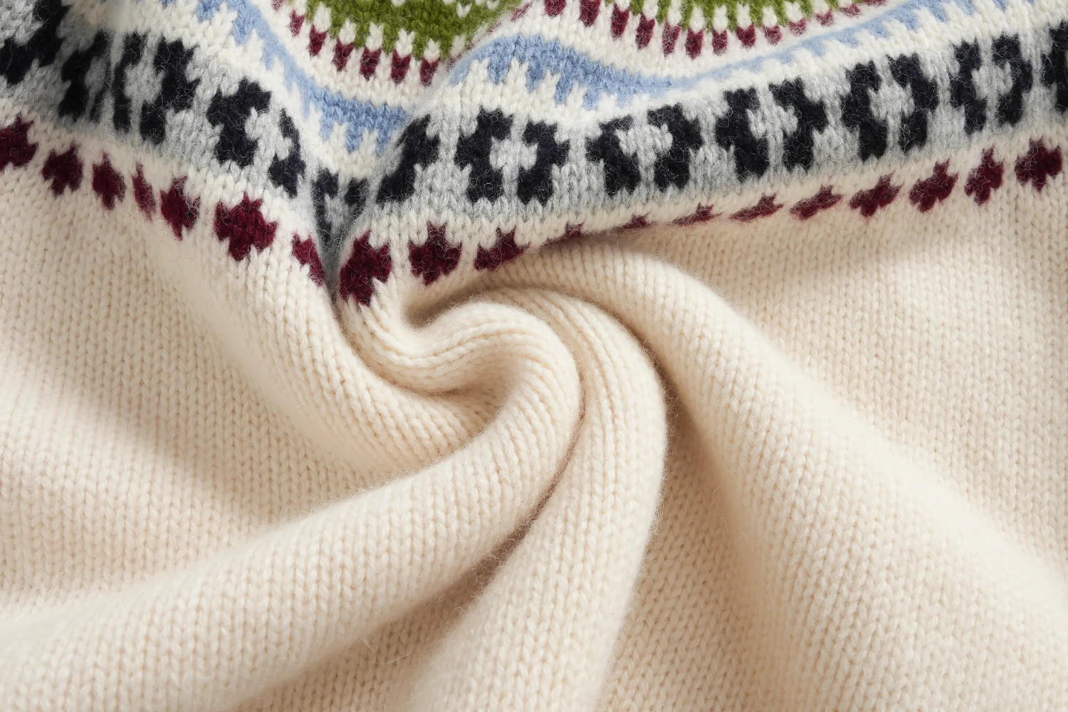 cream fair isle sweater