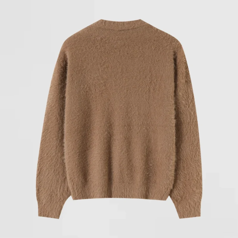 brown fuzzy cardigan