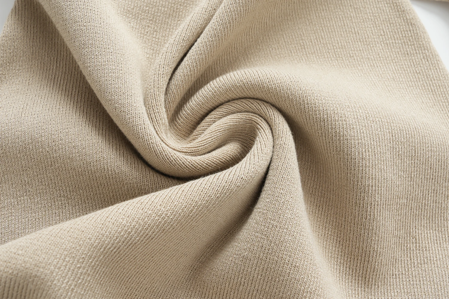 beige ribbed knit dress