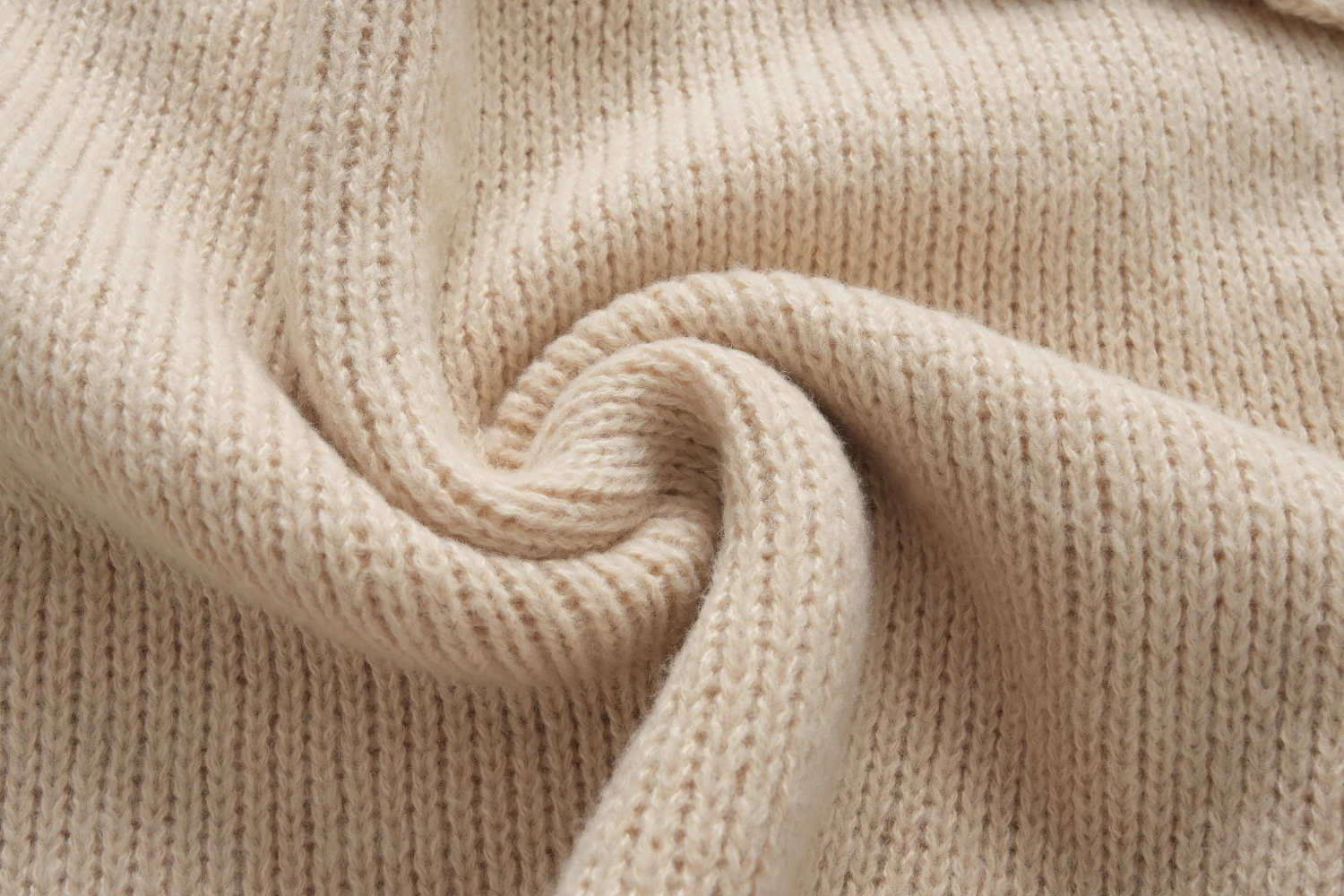 beige lace sleeve v neck sweater