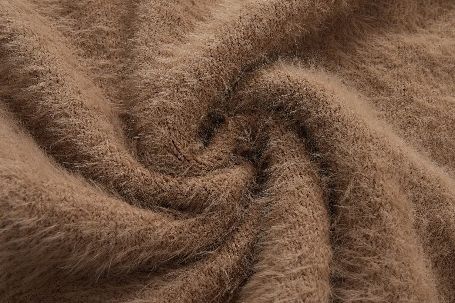 brown fuzzy cardigan