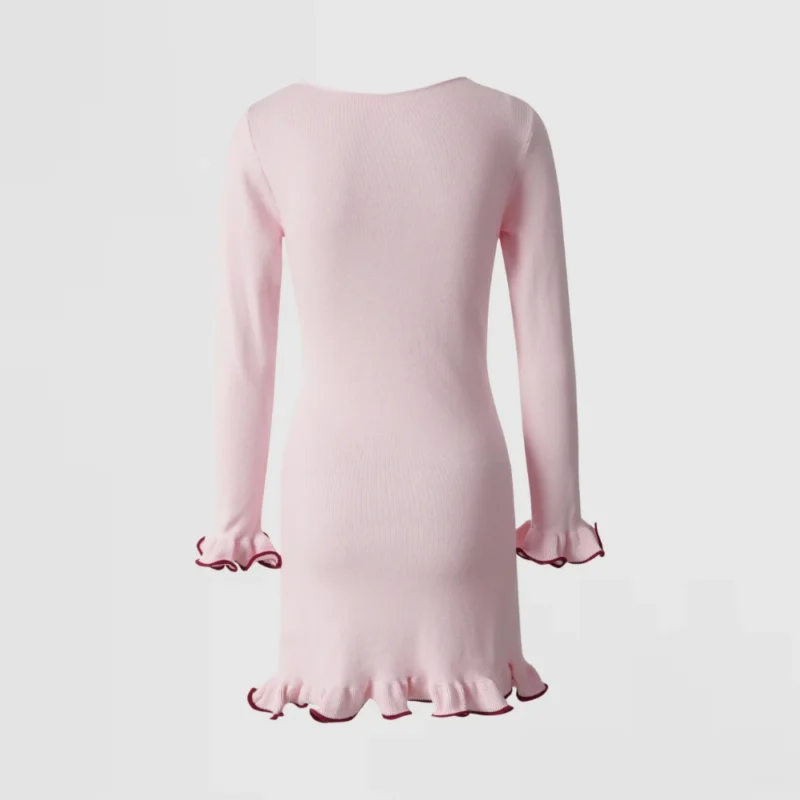 black contrast hem knit dress (copy)