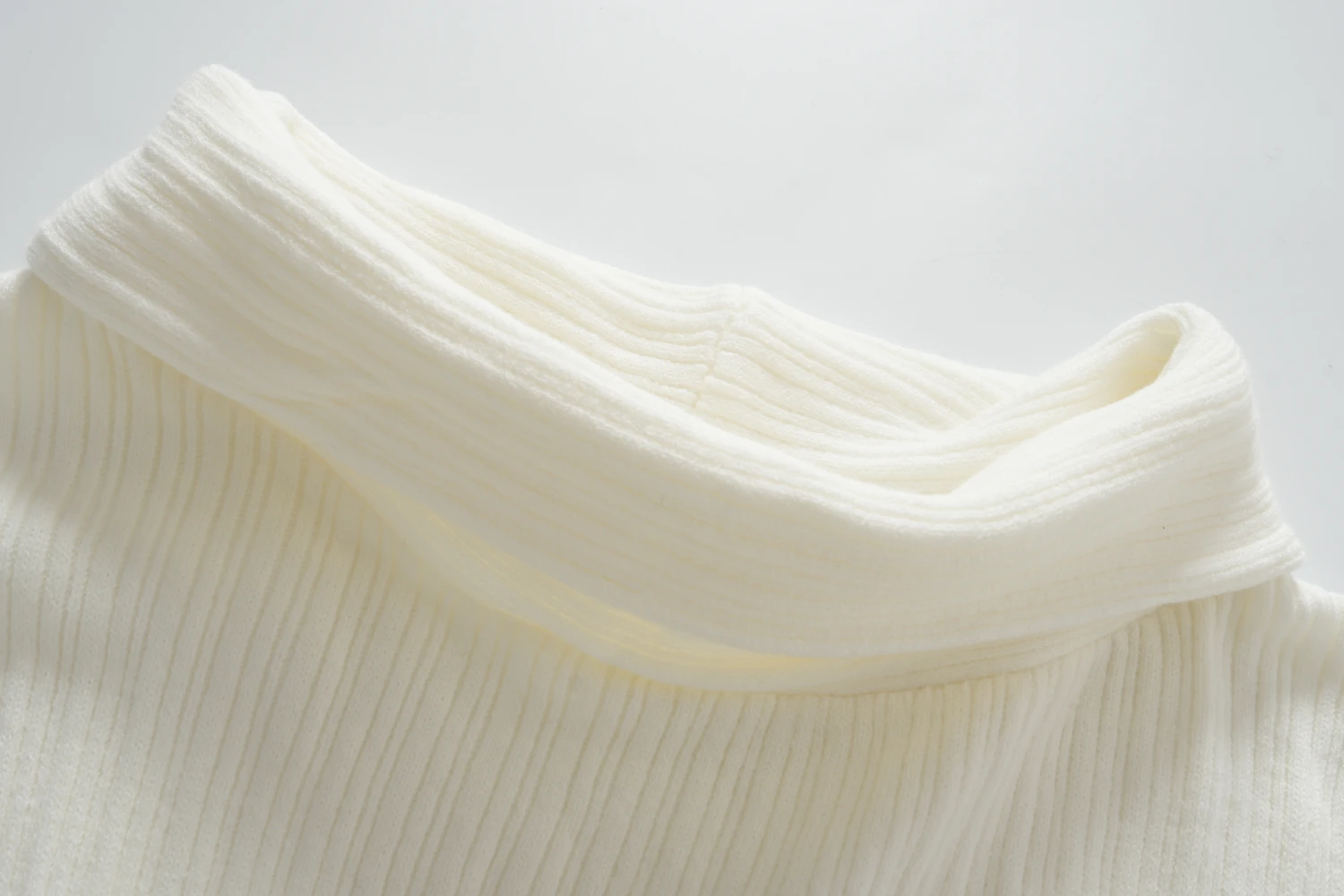 white fuzzy v neck sweater (copy)