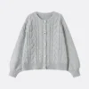 cream textured knit cardigan (copy)