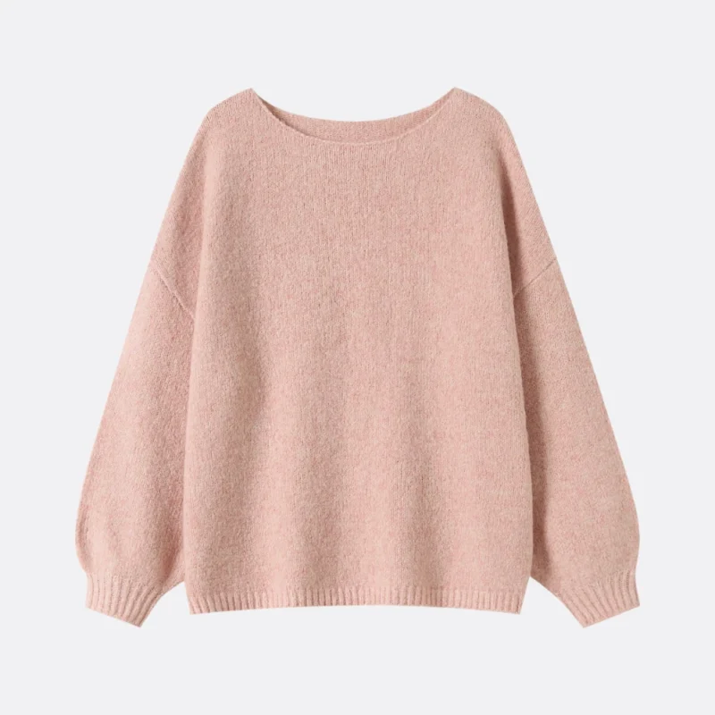 orange cable shoulder turtleneck sweater (copy)