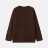 dark brown ribbed sweater
