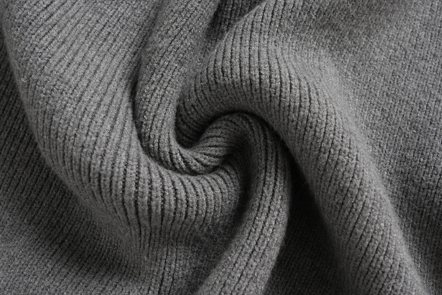 grey ribbed zip cardigan