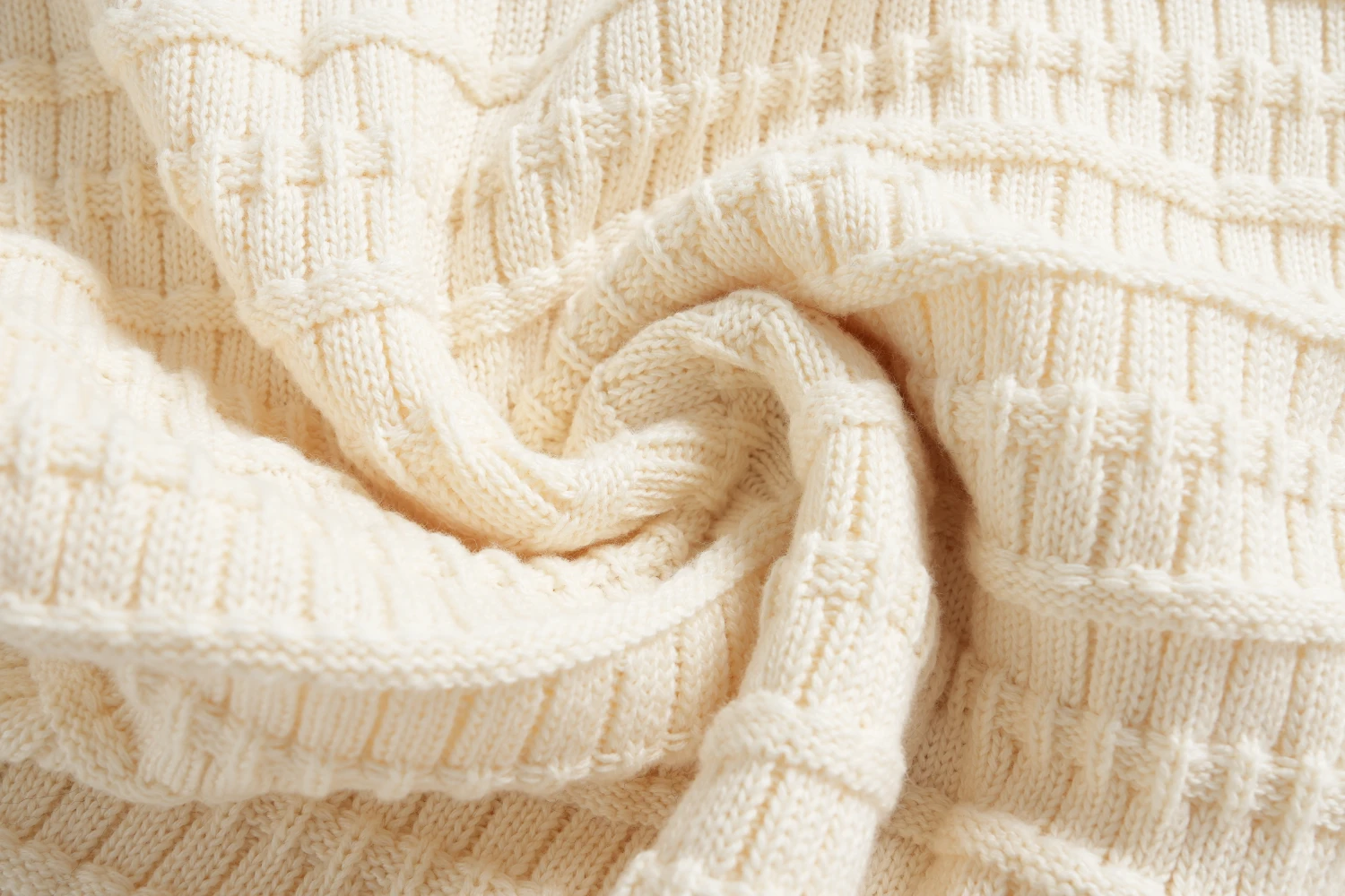 cream textured knit cardigan